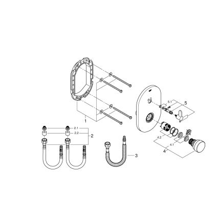 GROHE 36321000 - Ise sulguv dušisegisti EUROSMART COSMOPOLITAN T, kroom
