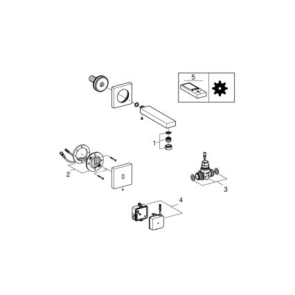 GROHE 36442000 - Infrapunaelektrooniline segisti EUROCUBE E läikiv kroom