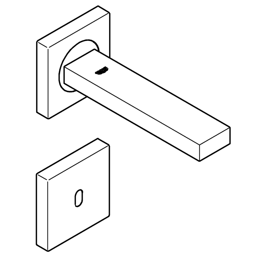 GROHE 36442000 - Infrapunaelektrooniline segisti EUROCUBE E läikiv kroom
