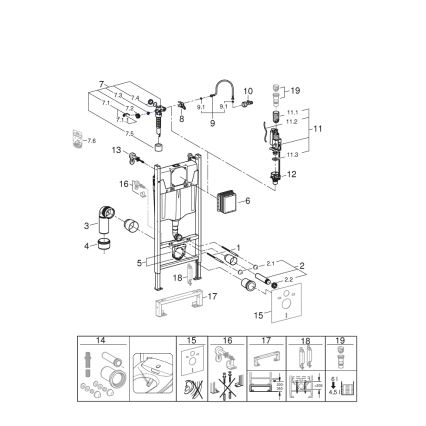GROHE 36497000 - WC-moodul SOLIDO 1,13 m valge