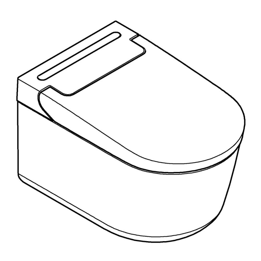 GROHE 36507SH0 - Dušiga tualett SENSIA 600 × 387 × 403 mm keraamika/valge