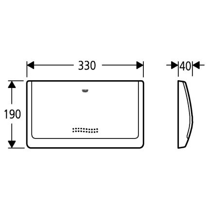 GROHE 37053SH0 - Loputusnupp CLASSIC 330 × 190 mm valge
