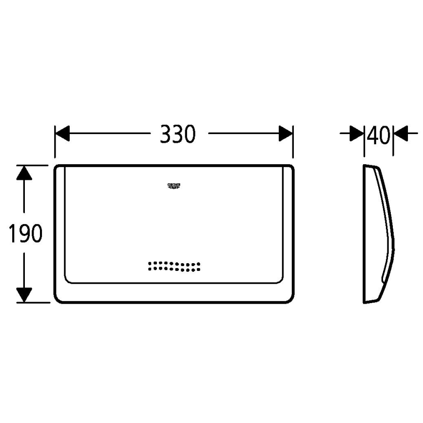 GROHE 37053SH0 - Loputusnupp CLASSIC 330 × 190 mm valge