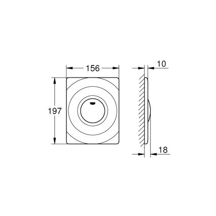 GROHE 37063SH0 - SURF juhtnupp 156 × 197 mm valge