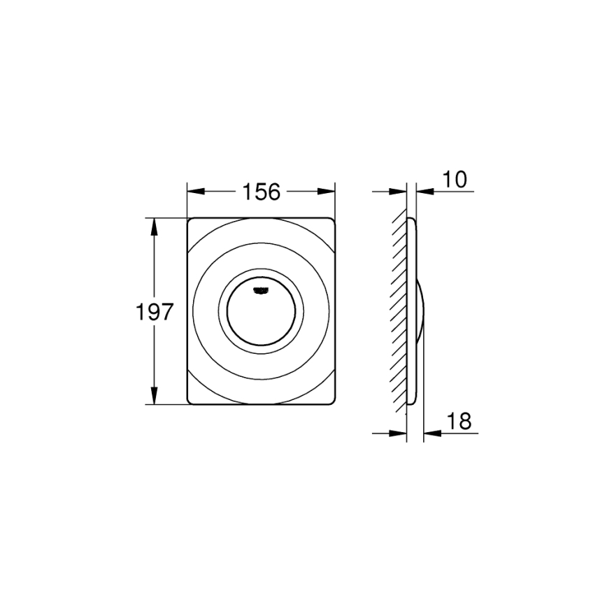 GROHE 37063SH0 - SURF juhtnupp 156 × 197 mm valge