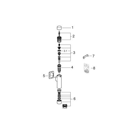 GROHE 37349000 - Surve-loputusventiil RONDO A.S. 3” läikiv kroom