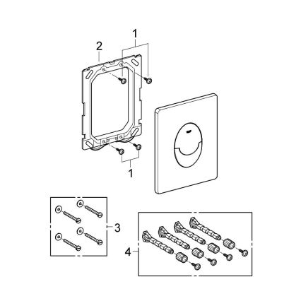 GROHE 38505P00 - SKATE AIR loputusplaat 156 × 197 mm mattkroom