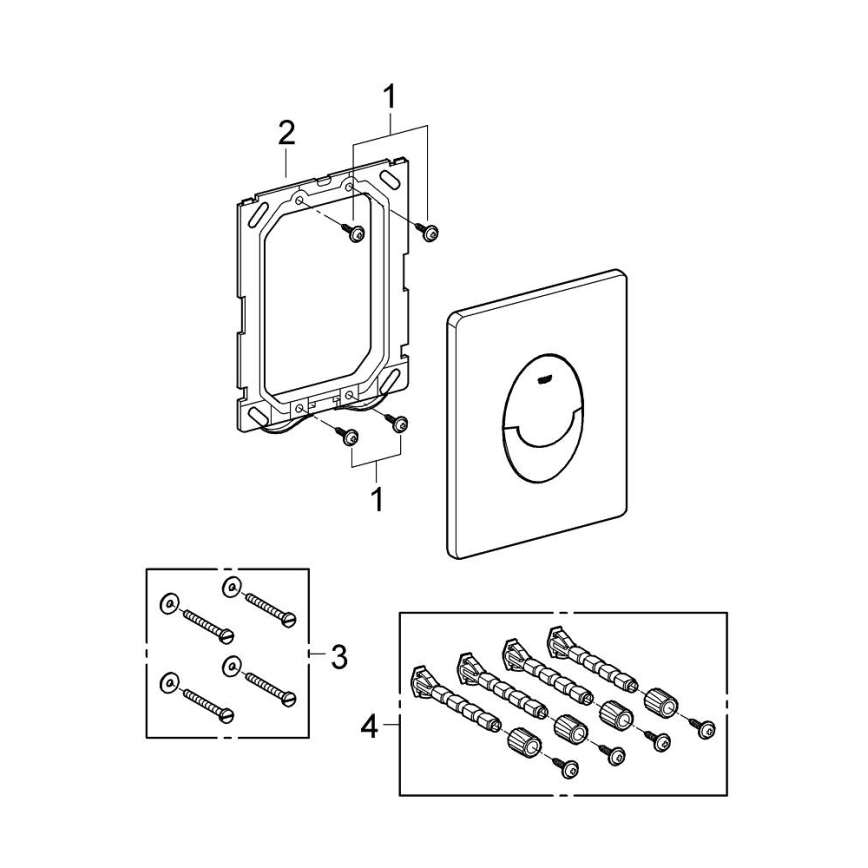 GROHE 38505P00 - SKATE AIR loputusplaat 156 × 197 mm mattkroom
