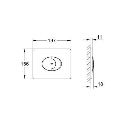 GROHE 38506000 - Loputusnupp SKATE AIR 156 × 197 mm läikiv kroom