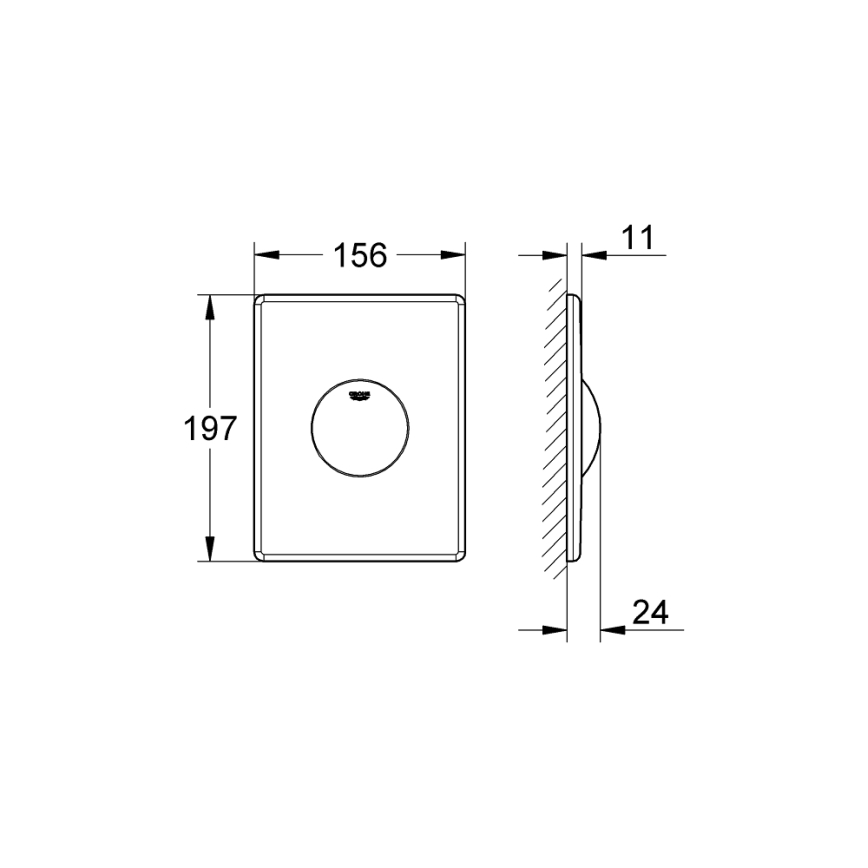 GROHE 38573SH0 - Loputusnupp SKATE 156 × 197 mm valge