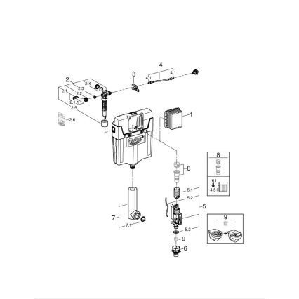 GROHE 38661000 - WC-loputuspaak GD 2, läikiv kroom