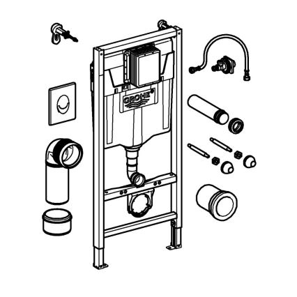 GROHE 38839000 - 3-ühes WC RAPID SL komplekt 1,13 m