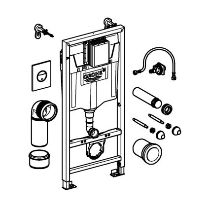 GROHE 38860000 - 3-ühes komplekt RAPID SL 1,13 m läikiv kroom
