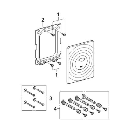 GROHE 38861000 - Juhtnupp SURF 156 × 197 mm läikiv kroom
