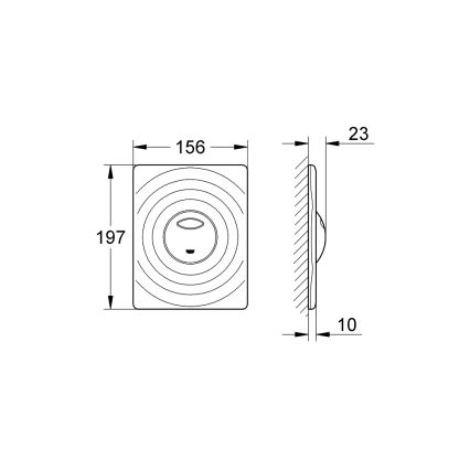 GROHE 38861000 - Juhtnupp SURF 156 × 197 mm läikiv kroom
