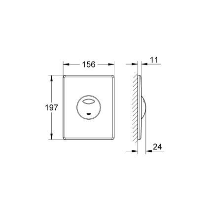 GROHE 38862SH0 - SKATE juhtnupp, 156 × 197 mm, valge