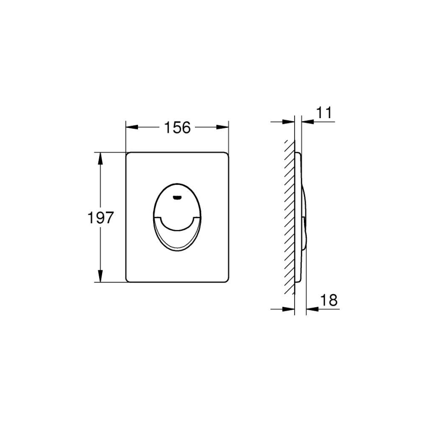 GROHE 389642430 - Loputusnupp START 156 × 197 mm, must