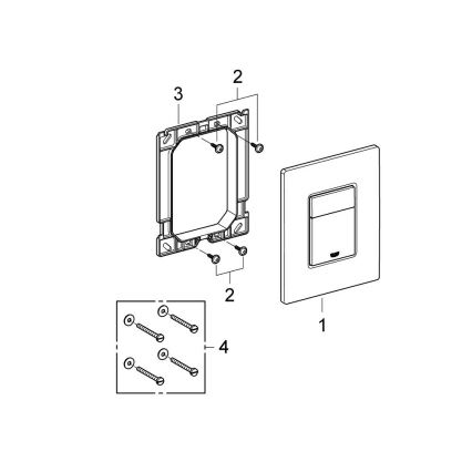 GROHE 38966000 - Juhtnupp EVEN 156 × 197 mm läikiv kroom