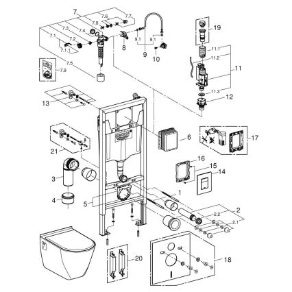 GROHE 39186000 - Eesseinapaigalduskomplekt SOLIDO 1,13 m valge
