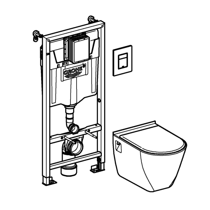 GROHE 39186000 - Eesseinapaigalduskomplekt SOLIDO 1,13 m valge