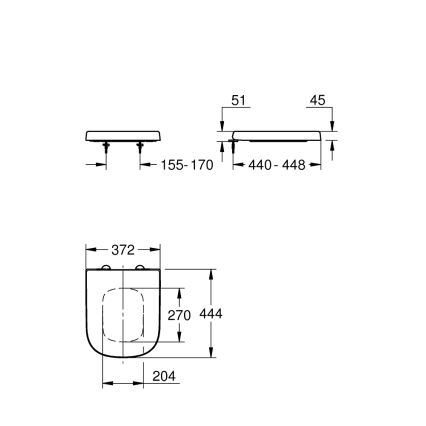 GROHE 39330002 - WC-poti kaas EURO CERAMIC durovalge
