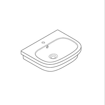 GROHE 39337000 - EURO CERAMIC valamu tööpinnale 600 × 480 mm, keraamika/valge