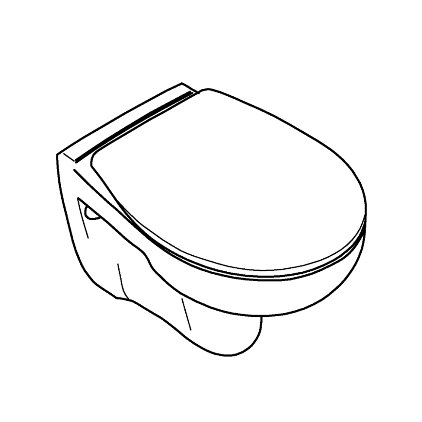 GROHE 39351000 - Seinakinnitusega WC-pott BAU CERAMIC 53,1 × 36,8 × 36,3 cm keraamika/valge