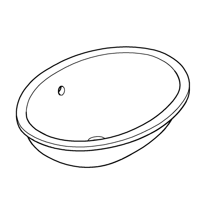 GROHE 39423000 - Süvistatav valamu BAU CERAMIC 560 × 420 mm keraamika/valge