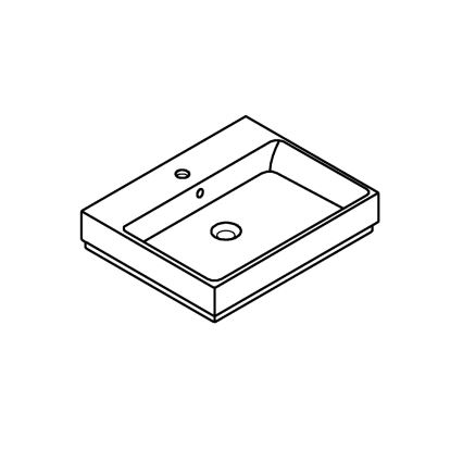 GROHE 3947700H - CUBE CERAMIC valamu 600 × 490 mm keraamika/valge