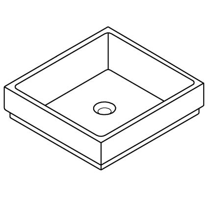GROHE 3948100H - Valamu CUBE 500 × 470 mm keraamiline/valge
