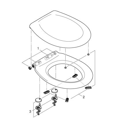 GROHE 39493000 - WC-istme kaas BAU CERAMIC durovalge