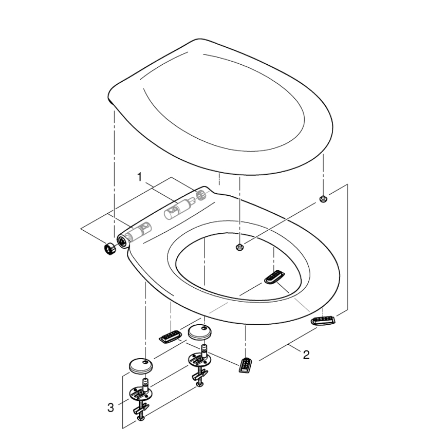 GROHE 39493000 - WC-istme kaas BAU CERAMIC durovalge