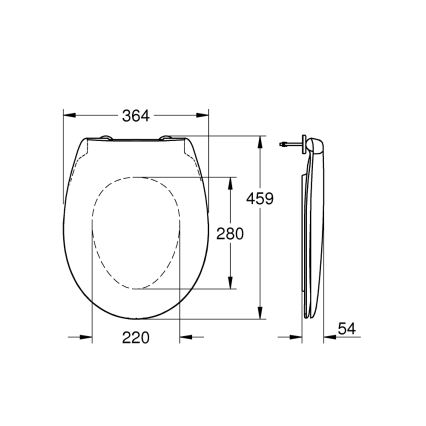 GROHE 39493000 - WC-istme kaas BAU CERAMIC durovalge