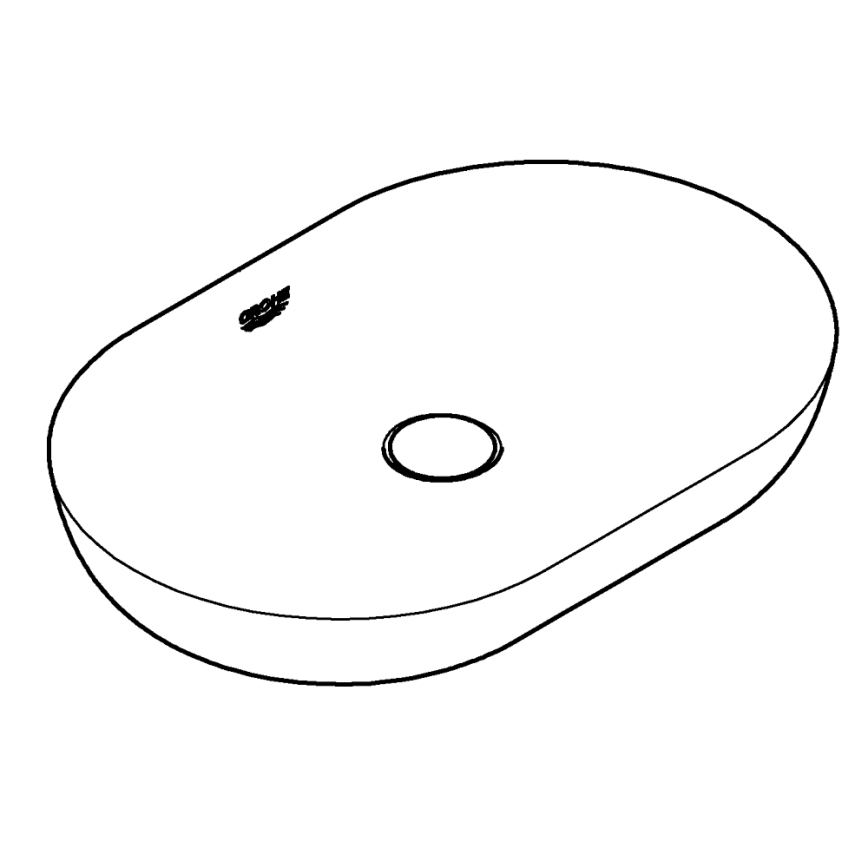 GROHE 3960800H - Lauapealne valamu ESSENCE 600 × 400 mm keraamiline/valge