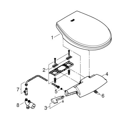 GROHE 39648SH0 - Manuaalne bidee-iste BAU CERAMIC durovalge