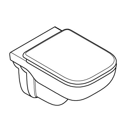 GROHE 39815000 - seinale riputatav WC START EDGE 53,8 x 36,5 cm DuroWhite