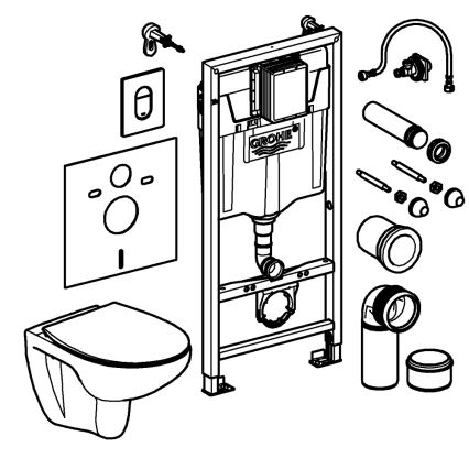 GROHE 39902000 - WC-pott SOLIDO 230 x 500 x 1130 keraamiline/valge