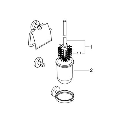 GROHE 40407001 - ESSENTIALS tarvikute komplekt, läikiv kroom