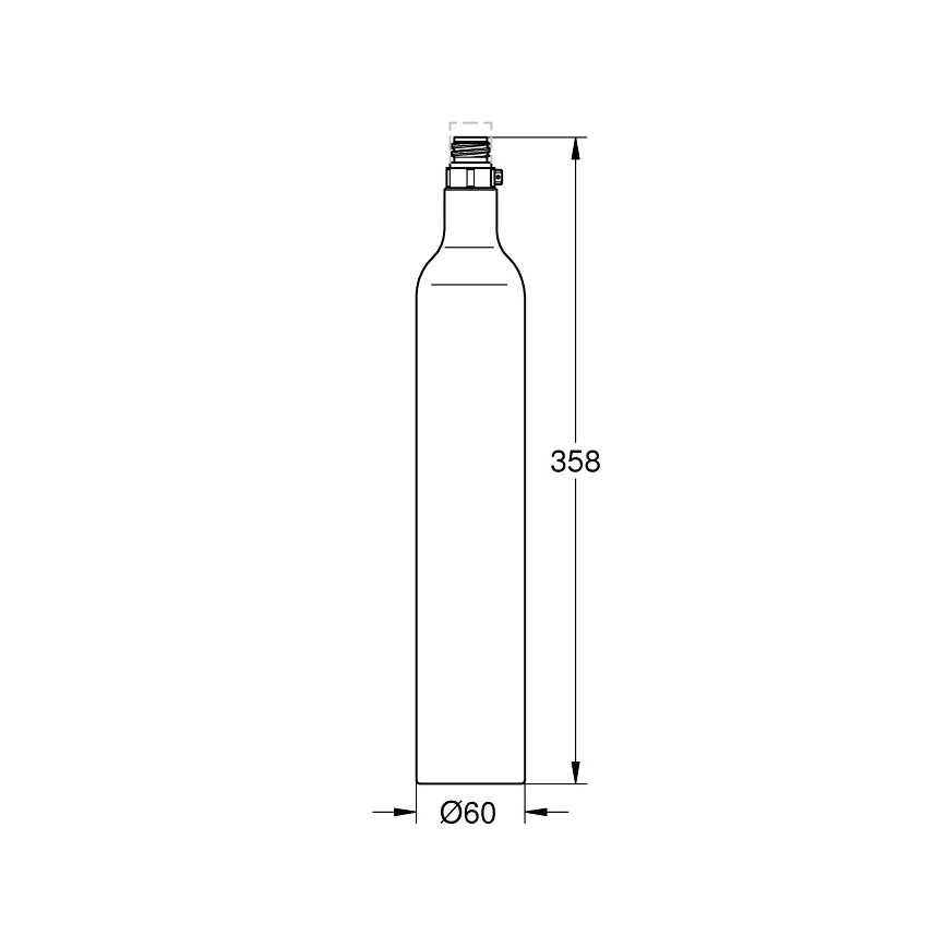 GROHE 40422000 - GROHE BLUE CO2-silinder 425 g (4 tk), roostevabast terasest