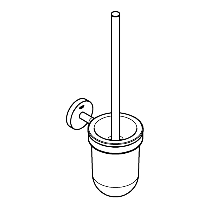 GROHE 40463001 - BAUCOSMOPOLITAN WC-puhastuskomplekt, läikiv kroom