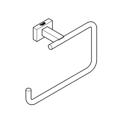 GROHE 40510001 - ESSENTIALS CUBE rätikuhoidja 188 mm läikiv kroom