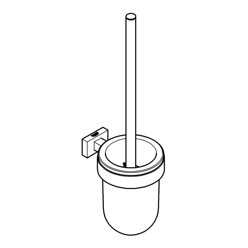 GROHE 40513AL1 - WC-puhastuskomplekt ESSENTIALS CUBE grafiit
