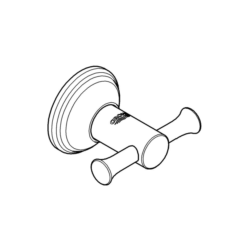 GROHE 40656001 - Hommikumantli konks ESSENTIALS AUTHENTIC läikiv kroom