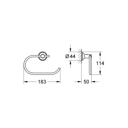 GROHE 40657001 - ESSENTIALS AUTHENTIC tualettpaberi hoidik, läikiv kroom