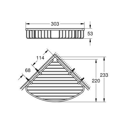 GROHE 40663001 - Traadist seebialus BAUCOSMOPOLITAN läikiv kroom