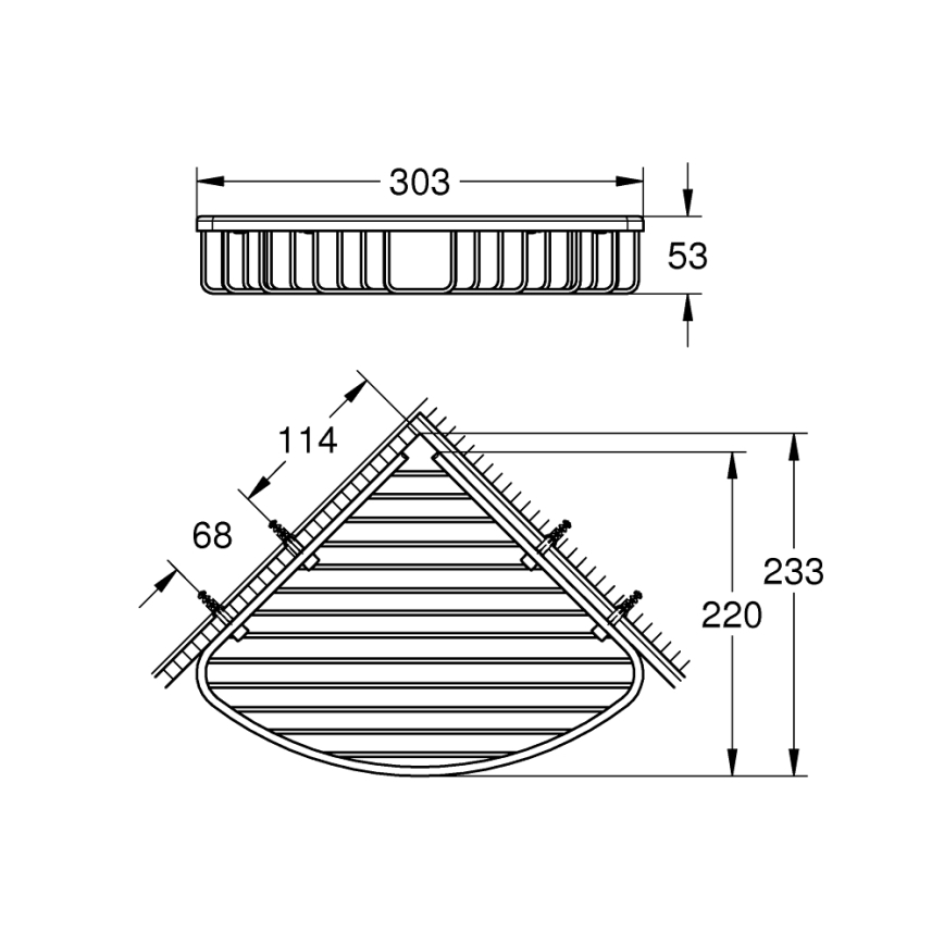 GROHE 40663001 - Traadist seebialus BAUCOSMOPOLITAN läikiv kroom