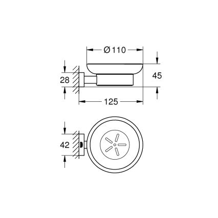 GROHE 40754001 - Seebialus ESSENTIALS CUBE, läikiv kroom