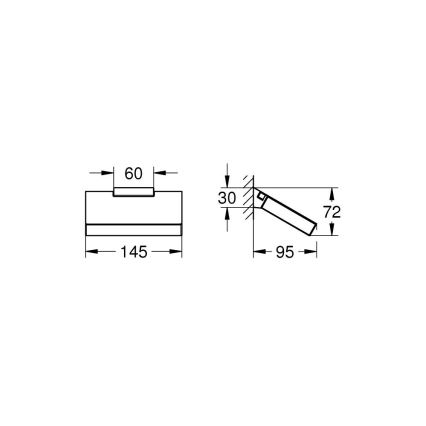 GROHE 40781000 - Tualettpaberi hoidja SELECTION CUBE läikiv kroom
