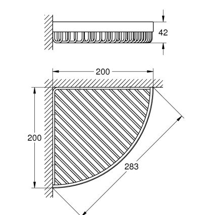 GROHE 40809000 - Traadist seebialus SELECTION CUBE 20 × 20 cm läikiv kroom