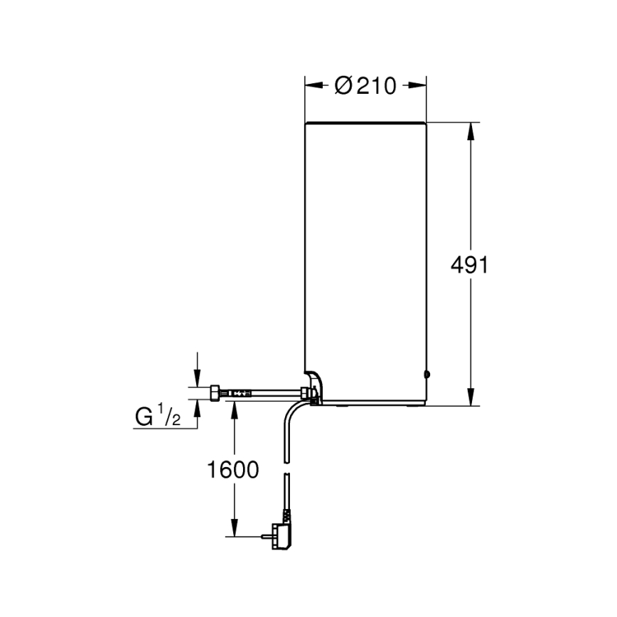 GROHE 40831001 - RED 7 l roostevabast terasest mahuti